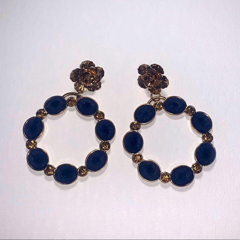 Faux Velvet Hoop Earrings